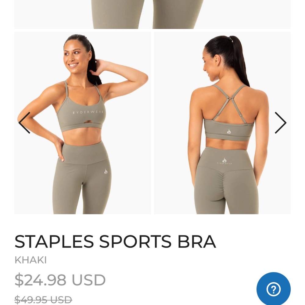 Small Ryderwear sports bra